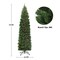 Costway 4.5Ft/6.5Ft/7.5Ft Pre-lit Hinged Pencil Christmas Tree with Pine Cones Red Berries & 150/250/350 Lights